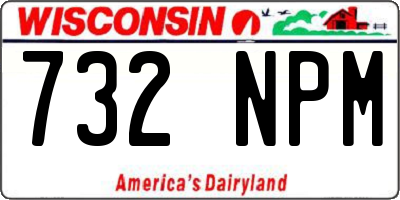 WI license plate 732NPM