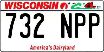 WI license plate 732NPP