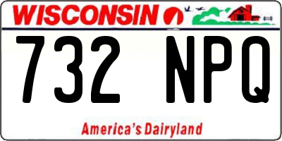 WI license plate 732NPQ