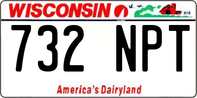 WI license plate 732NPT