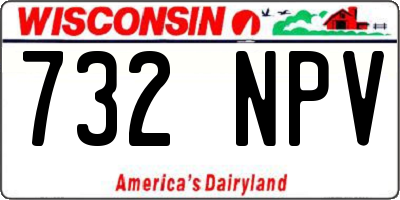 WI license plate 732NPV