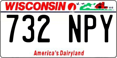 WI license plate 732NPY