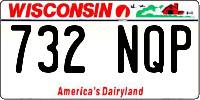 WI license plate 732NQP