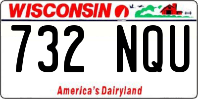 WI license plate 732NQU