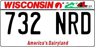 WI license plate 732NRD