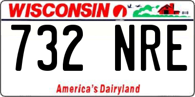 WI license plate 732NRE