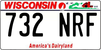 WI license plate 732NRF