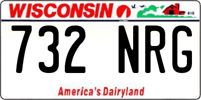 WI license plate 732NRG
