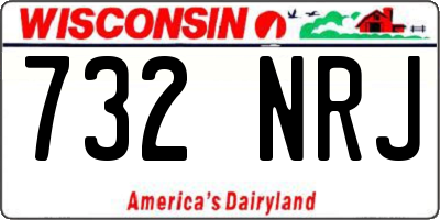 WI license plate 732NRJ