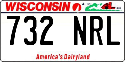 WI license plate 732NRL