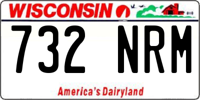WI license plate 732NRM