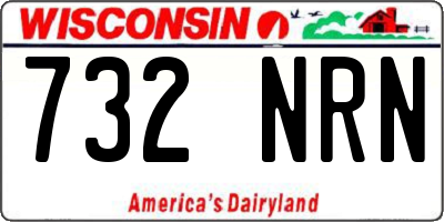 WI license plate 732NRN