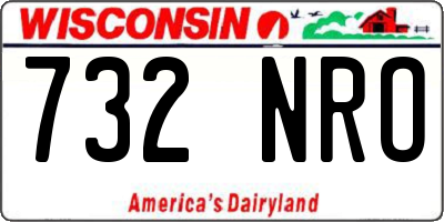 WI license plate 732NRO