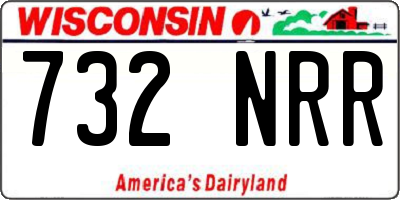 WI license plate 732NRR