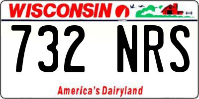 WI license plate 732NRS