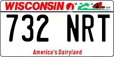 WI license plate 732NRT