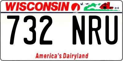 WI license plate 732NRU