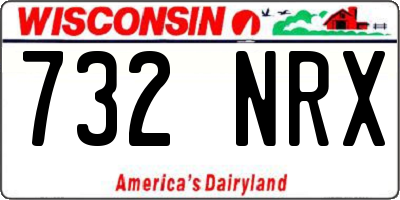 WI license plate 732NRX