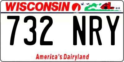 WI license plate 732NRY