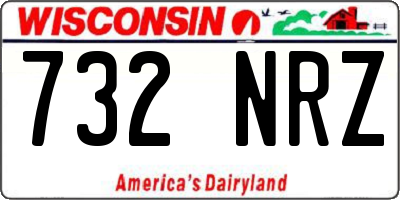 WI license plate 732NRZ