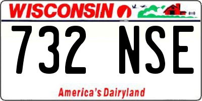 WI license plate 732NSE
