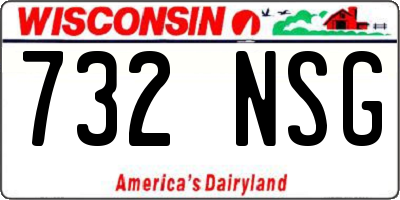 WI license plate 732NSG