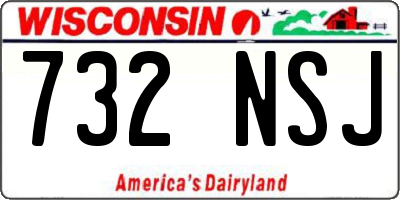 WI license plate 732NSJ