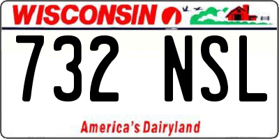 WI license plate 732NSL
