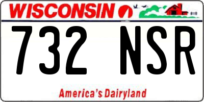 WI license plate 732NSR