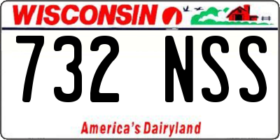 WI license plate 732NSS