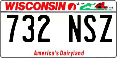 WI license plate 732NSZ