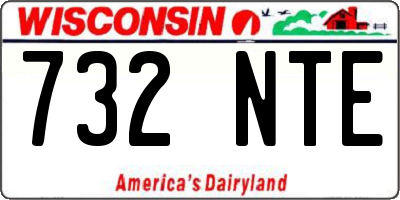 WI license plate 732NTE