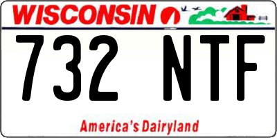 WI license plate 732NTF
