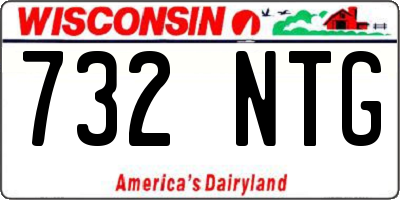WI license plate 732NTG