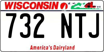 WI license plate 732NTJ