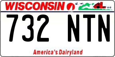 WI license plate 732NTN