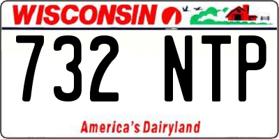 WI license plate 732NTP