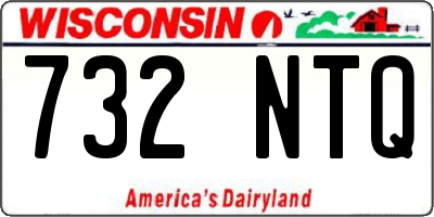 WI license plate 732NTQ