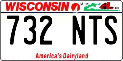 WI license plate 732NTS
