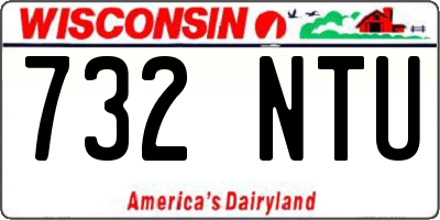 WI license plate 732NTU