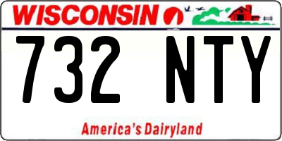 WI license plate 732NTY