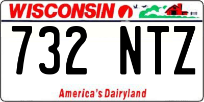WI license plate 732NTZ