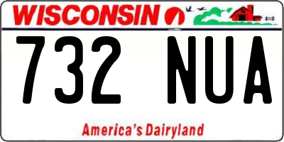 WI license plate 732NUA