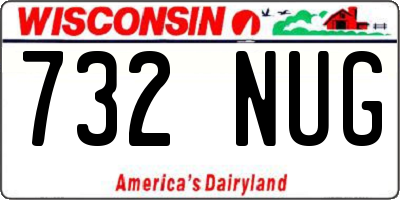 WI license plate 732NUG