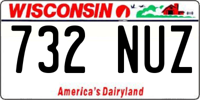 WI license plate 732NUZ