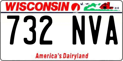 WI license plate 732NVA