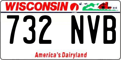 WI license plate 732NVB