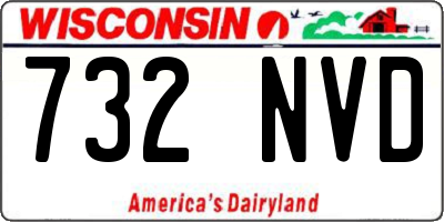 WI license plate 732NVD