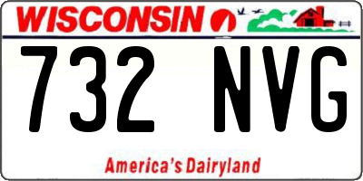 WI license plate 732NVG