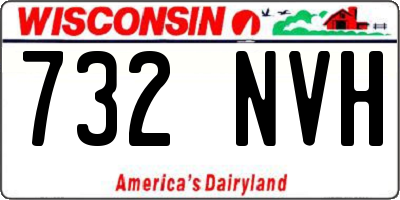 WI license plate 732NVH